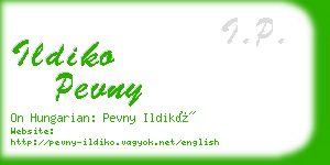 ildiko pevny business card